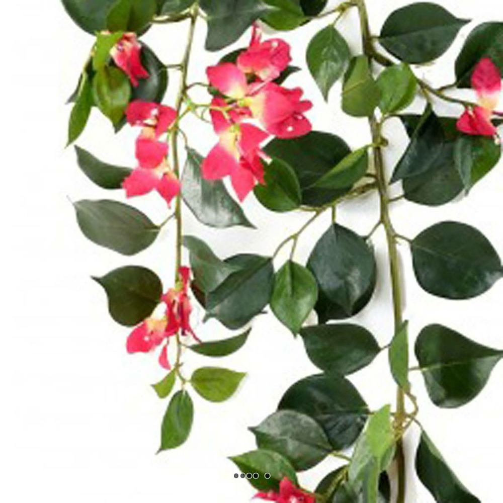 Branche de bougainvillier artificielle h 80 cm tige armée rose fushia - couleur: