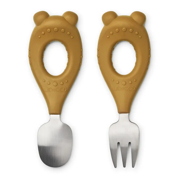 Liewood Couverts Stanley en acier - Set de 2 | Caramel