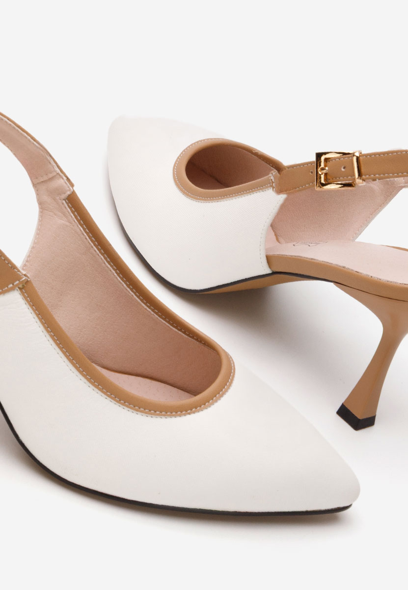 Chaussures slingback blancs Lessy V2