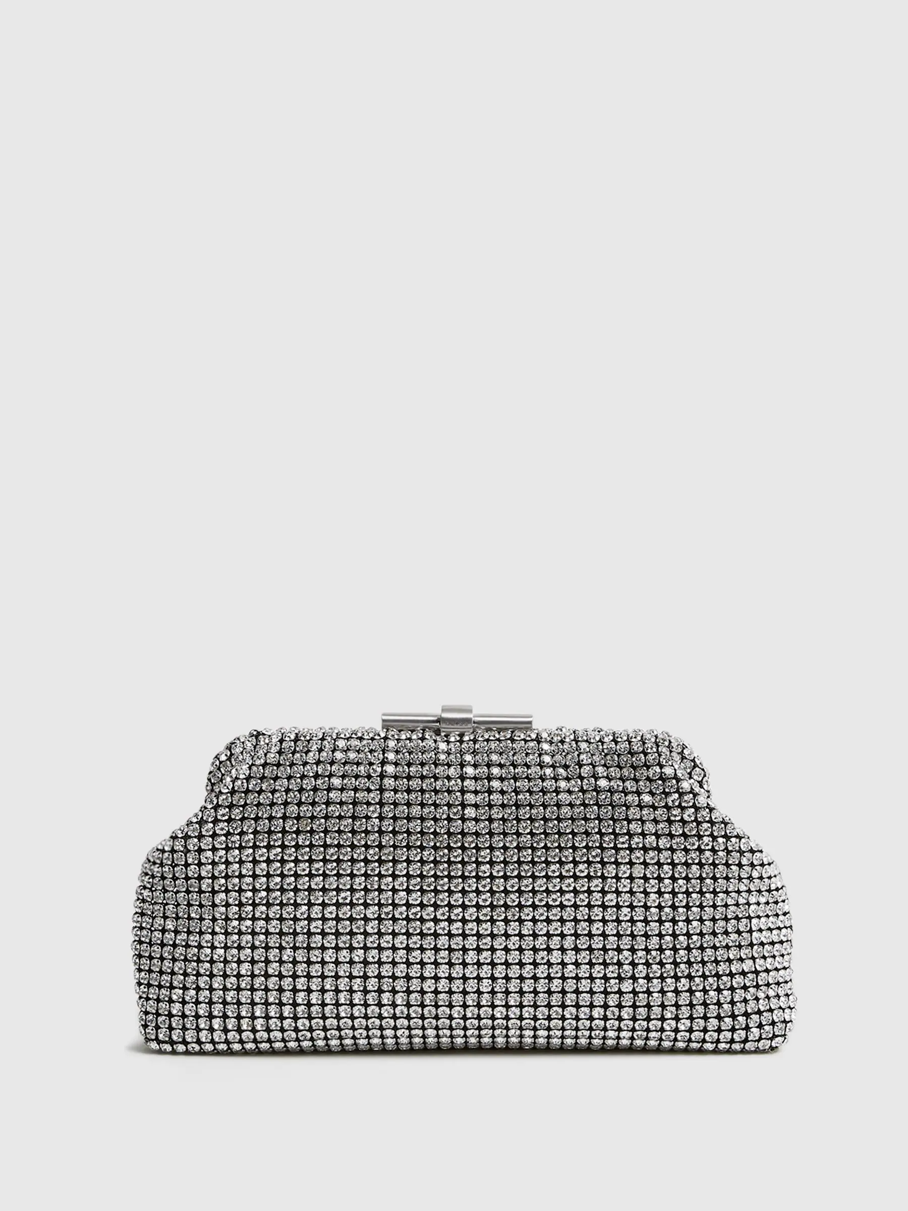 Zilver - Reiss versierde Adaline clutch