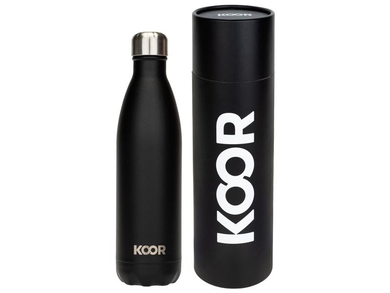 KOOR Trinkflasche Nero 750 ml Thermosflasche aus Edelstahl