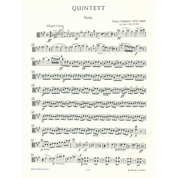 Edition Peters Schubert Forellenquintett