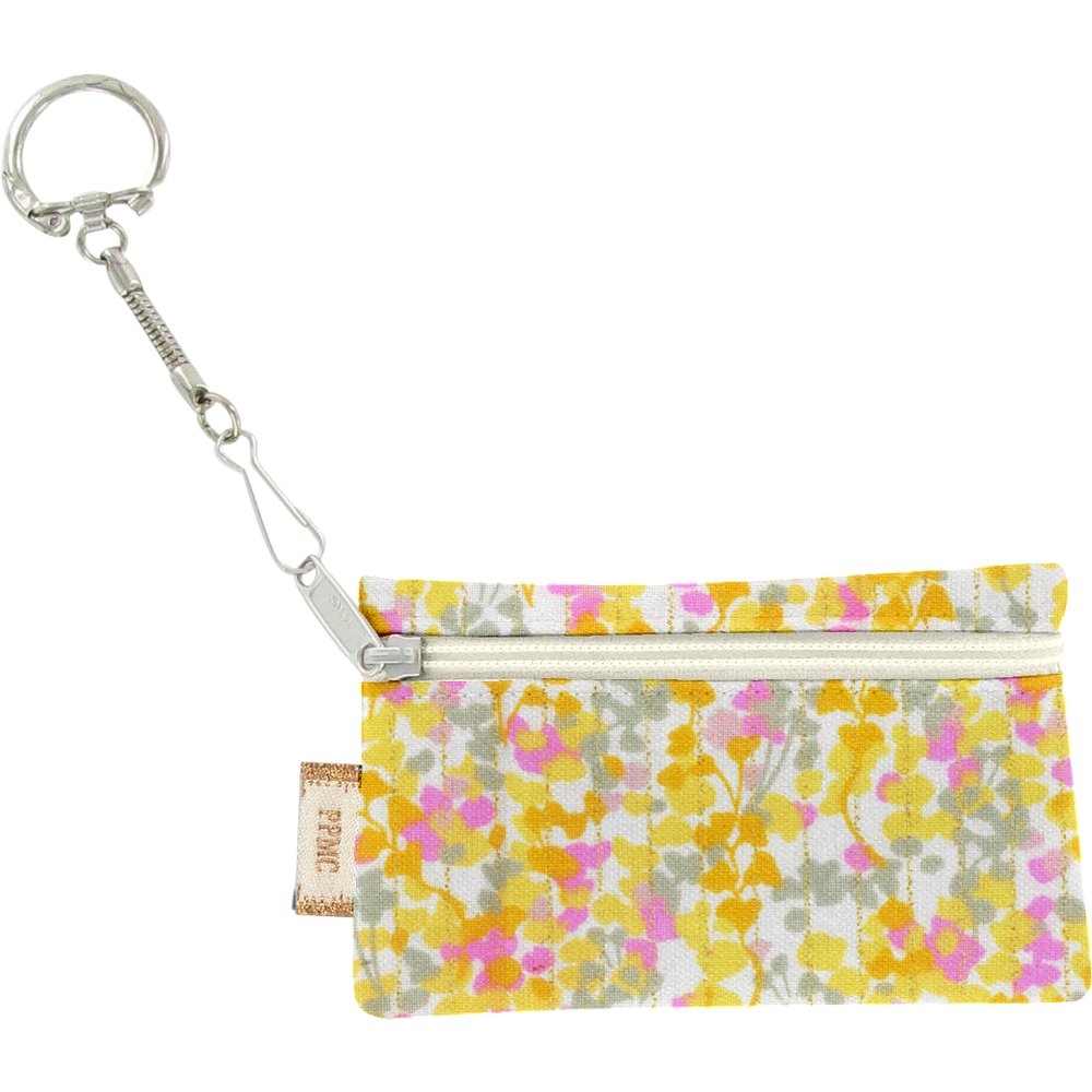 Pochette Porte-Clés Mimosa Jaune Rose