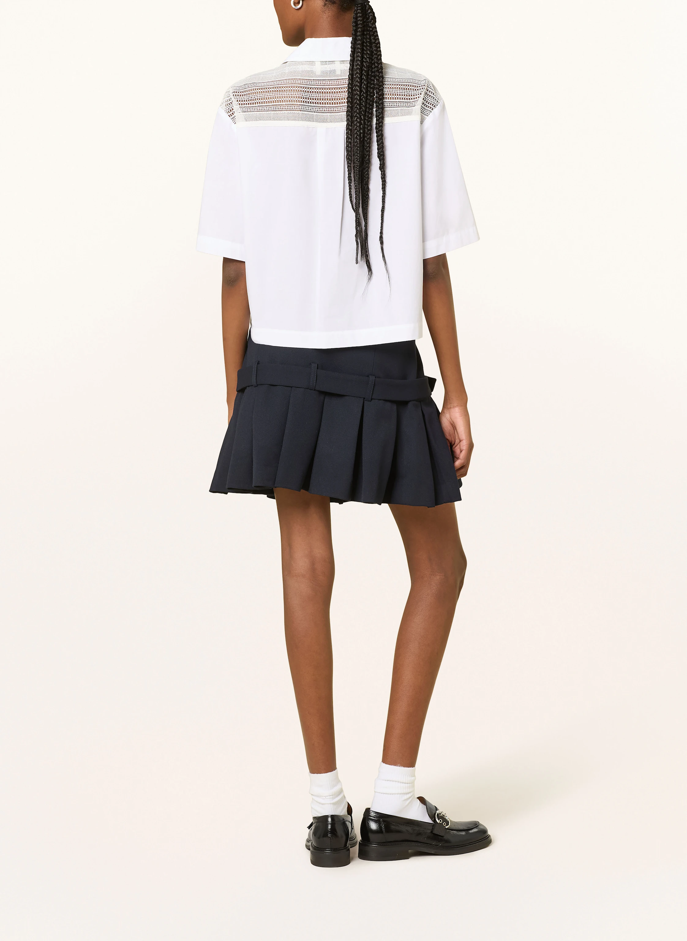 CLAUDIE PIERLOT Cropped-Bluse mit Spitze