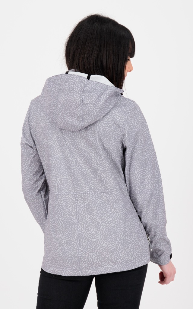 LPO Softshelljacke »SHELBY PEAK II« leichte Softshelljacke mit All-Over-Print und abnehmbarer Kapuze