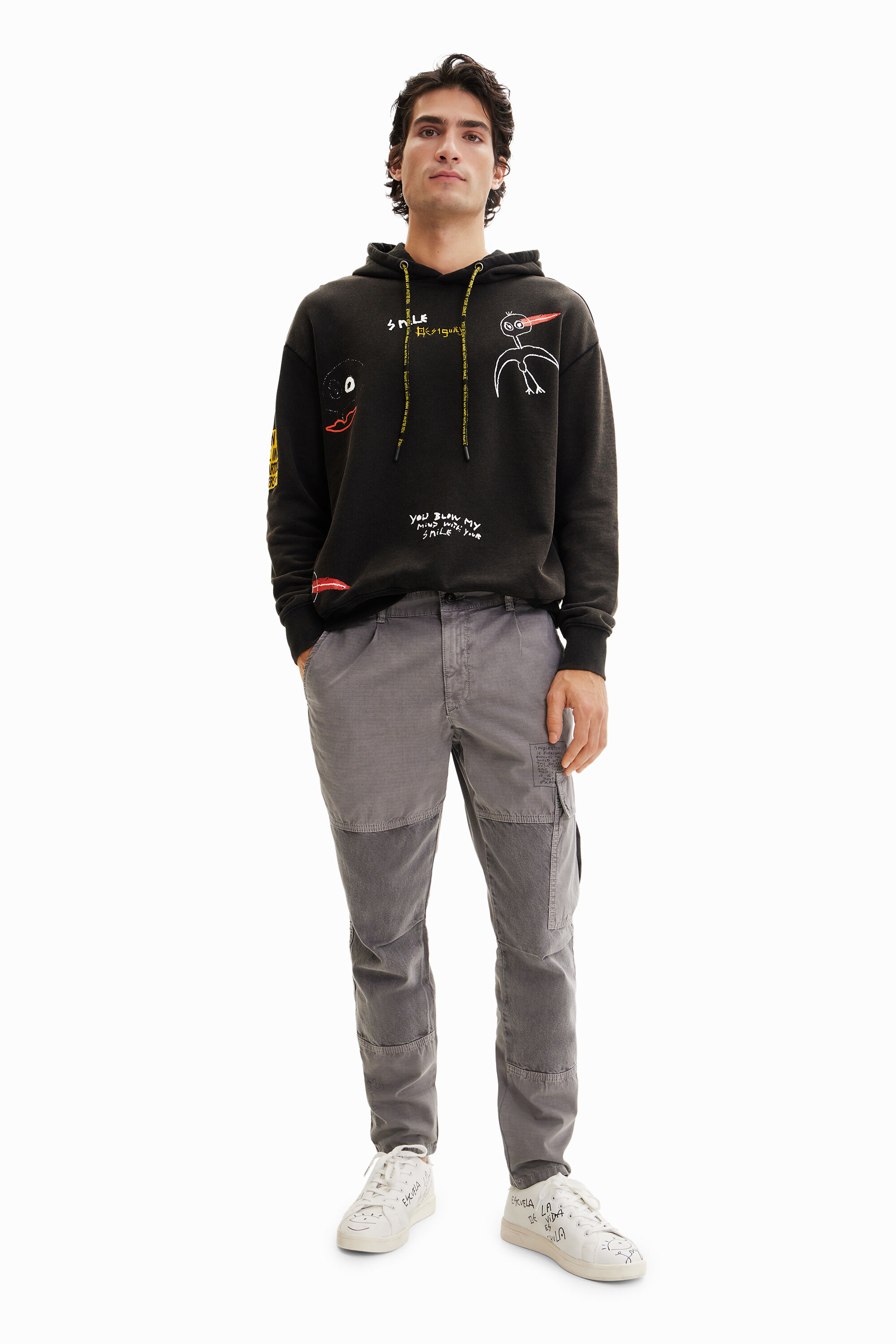 Sweat-shirt capuche oiseaux