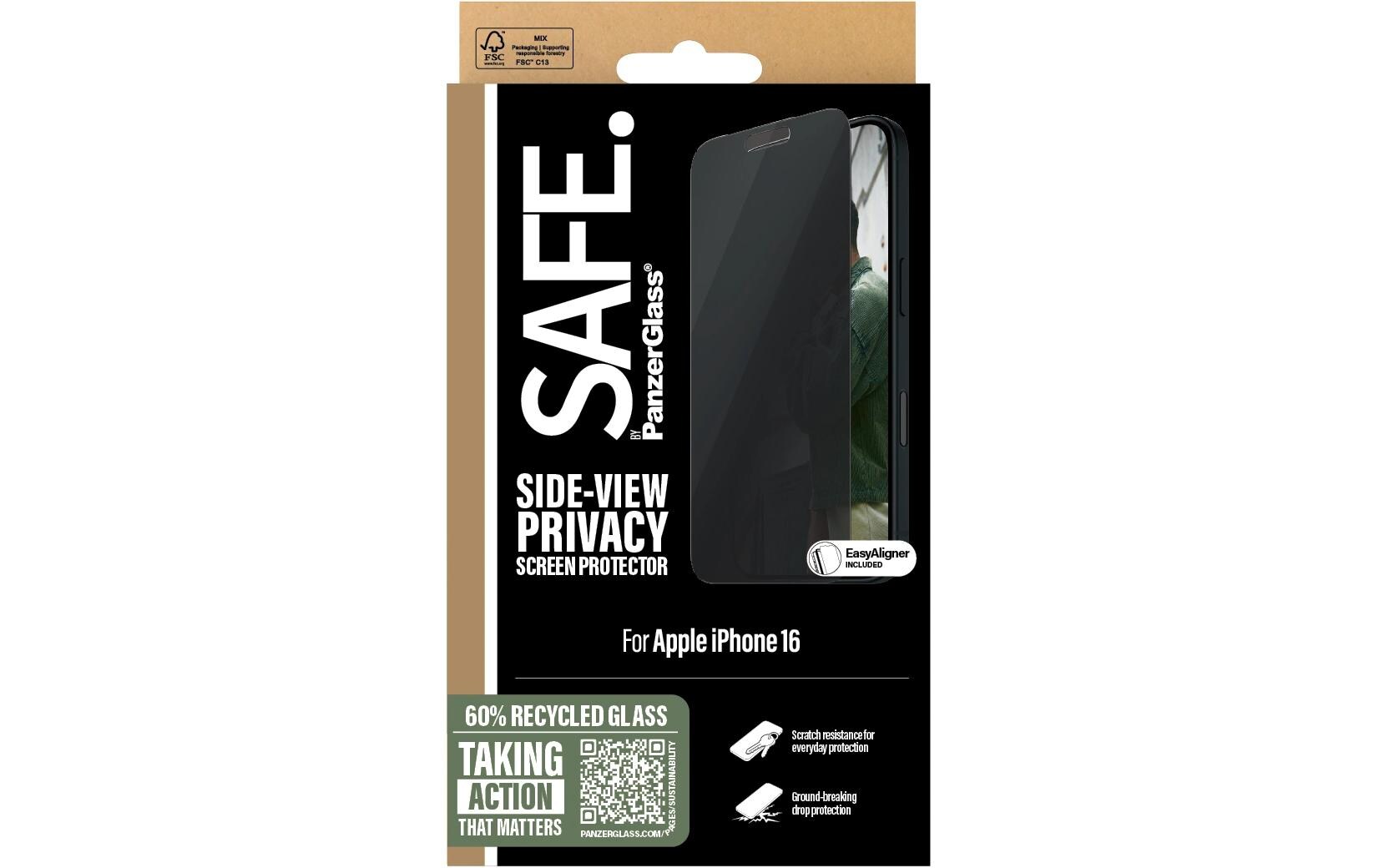 Displayschutz Ultra Wide Fit Privacy iPhone 15/iPhone 16Display-Schutzfolie für das Apple iPhone 15/iPhone 16