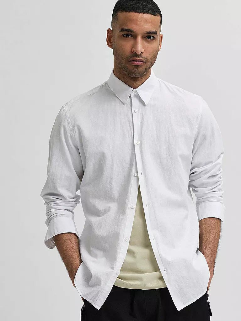 SELECTED Hemd Regular Fit SLHSLIMNEW weiss