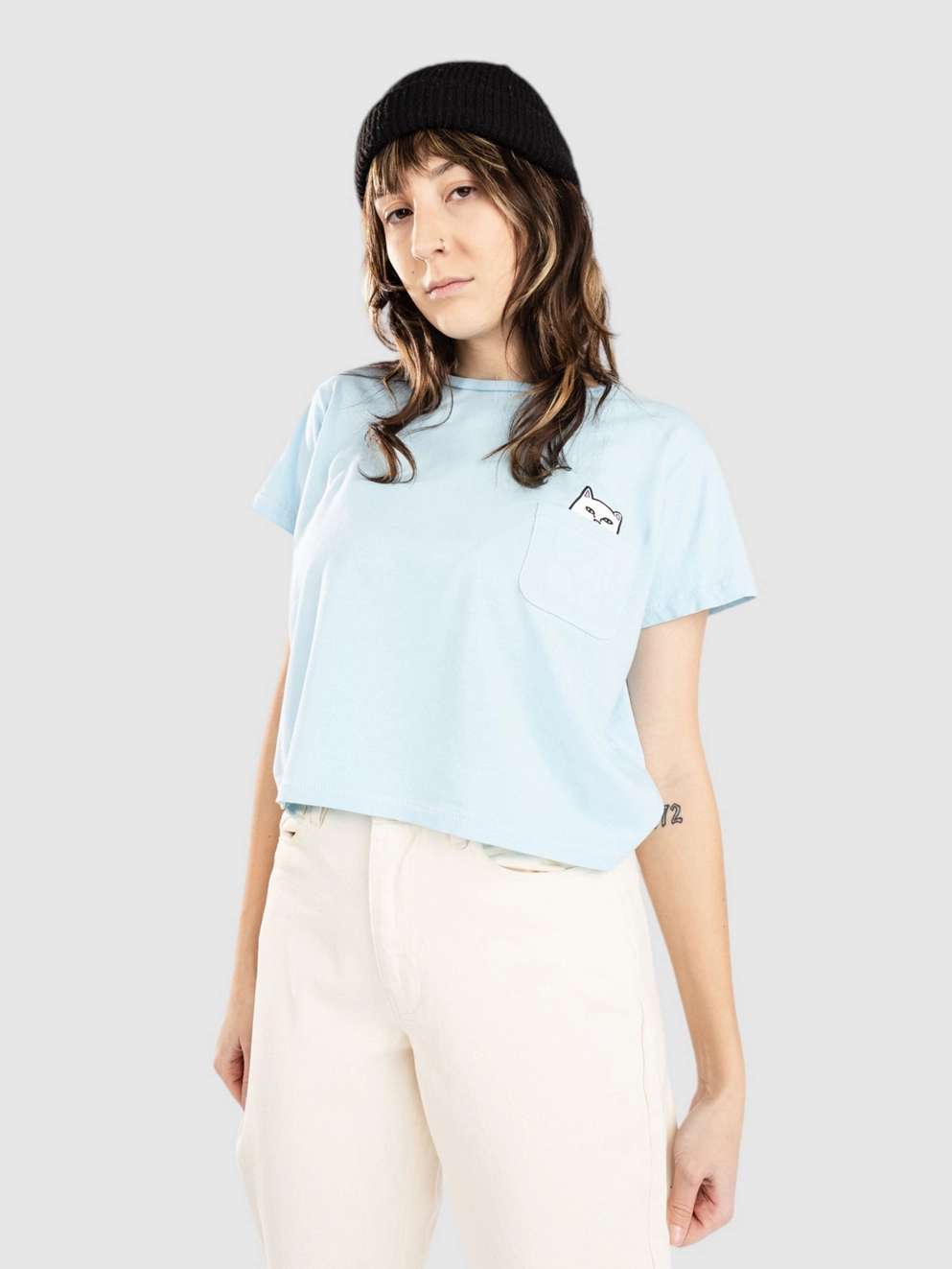 RIPNDIP Lord Nerm Cropped T-Shirt dye light blue