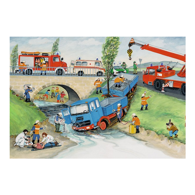 Puzzle-Box - Bei der Feuerwehr - 2x 24 Teile