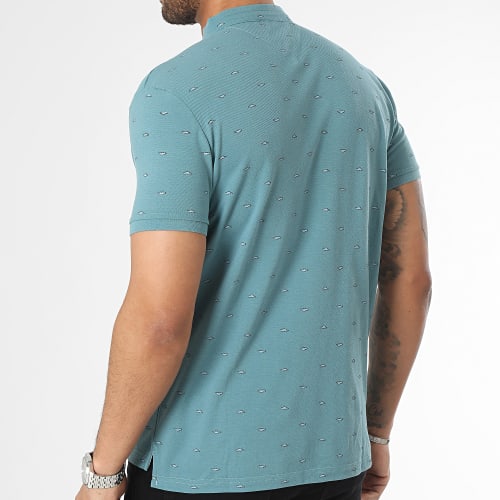 Polo Manches Courtes Turquoise Foncé