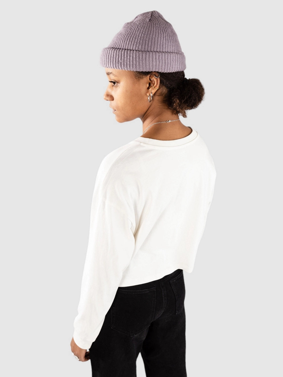 Vans Supply Boutique Relax Crop Long Sleeve T-Shi marshmallow