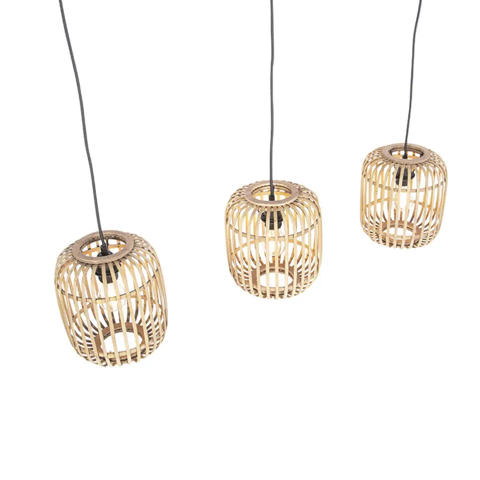 Qazqa hanglampen manila beige e27