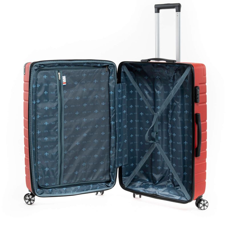 Lot de 3 valises rigides 2123 56, 67 et 77 cm Rouge