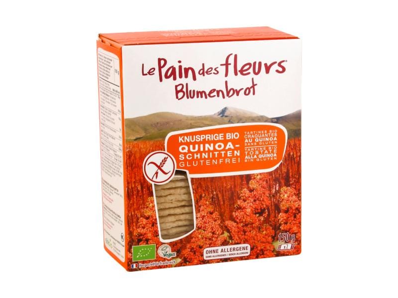Le Pain des Fleurs Blumenbrot Quinoaschnitten 150 g Knusprige Bio Quinoaschnitten