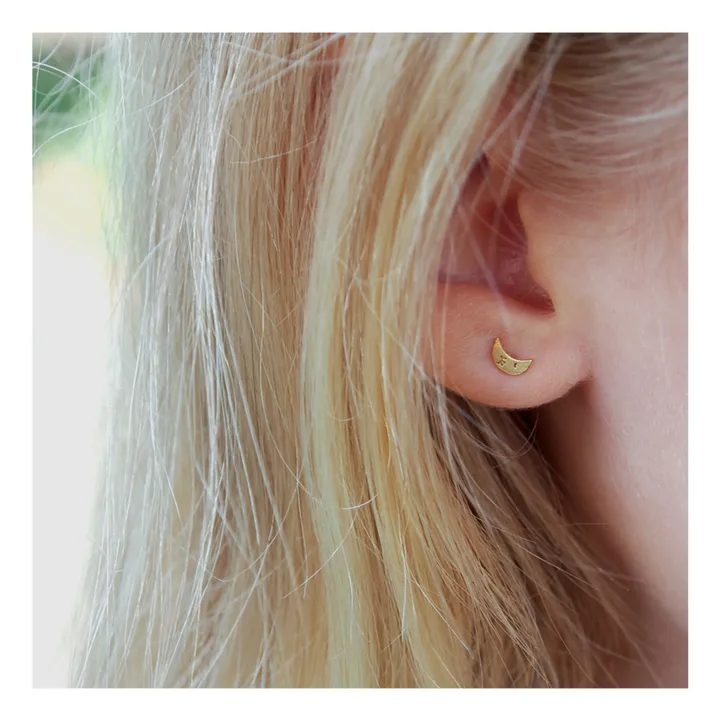 Adorabili Boucles d'oreilles Asymétriques Lune | Doré