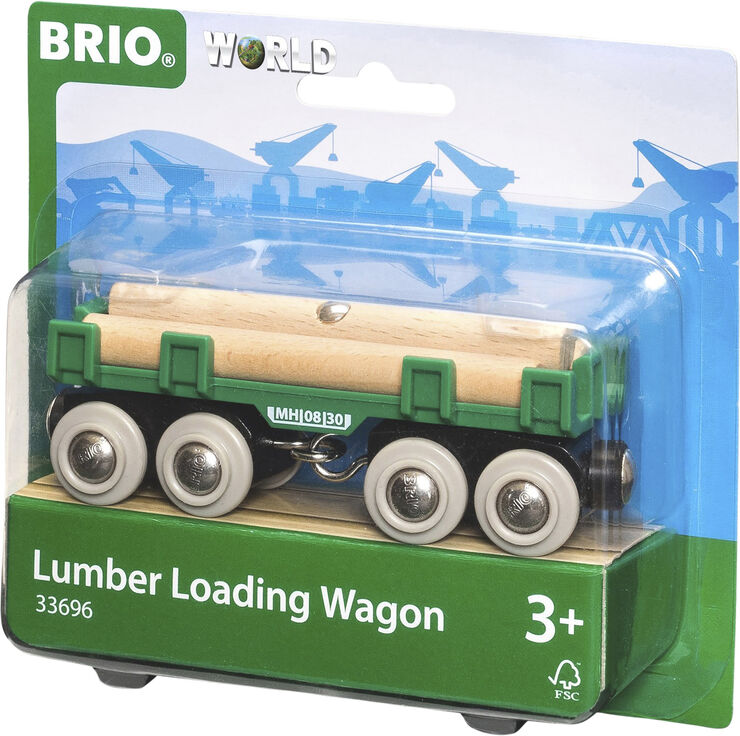 Brio Togvogn m/tømmer