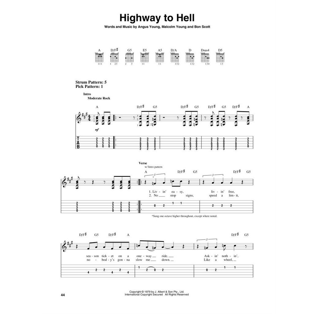 Hal Leonard AC/DC Easy Guitar songboek voor gitaar