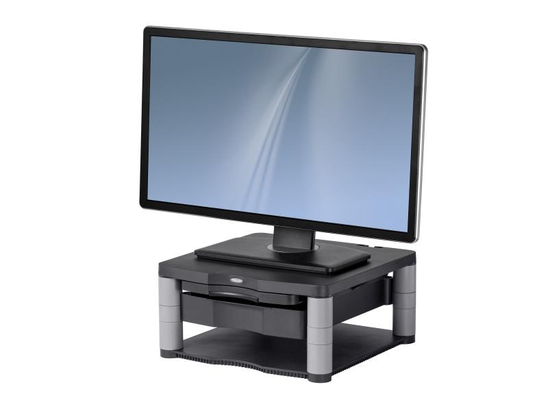 Fellowes Monitor Erhöhung PremiumPlus Anthrazit, Silber Ständer für Monitore, graphit