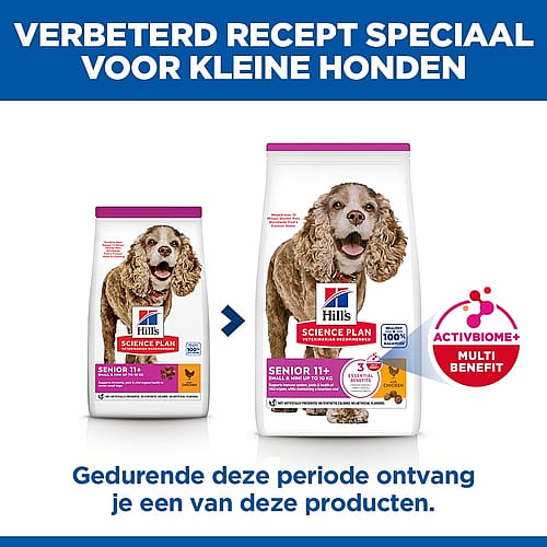 Hill's Science Plan Small & Mini Senior 11+ Hondenvoer met Kip 1.5 kg