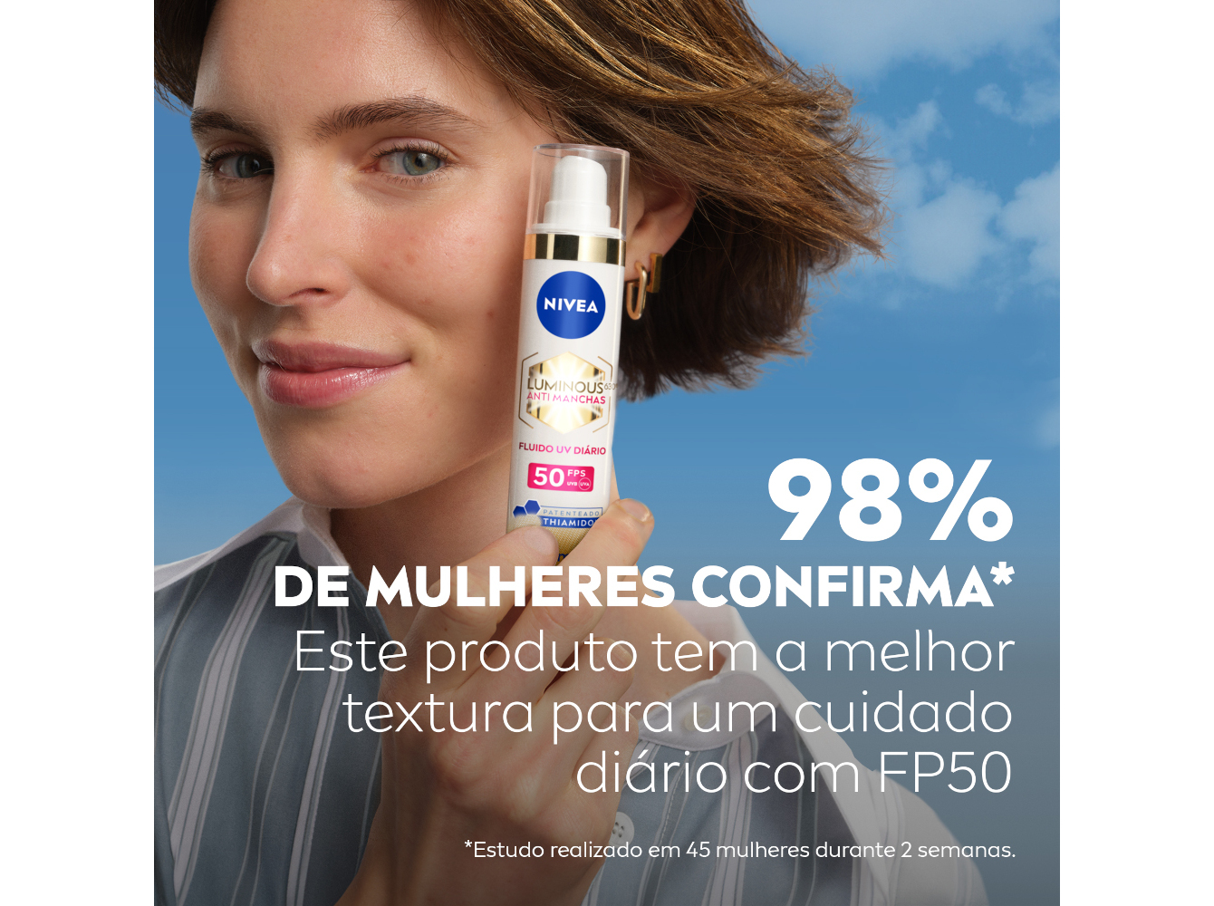 FLUIDO DE ROSTO DE DIA ANTIMANCHAS CELLULAR LUMINOUS 630 FP50 NIVEA 40 ML