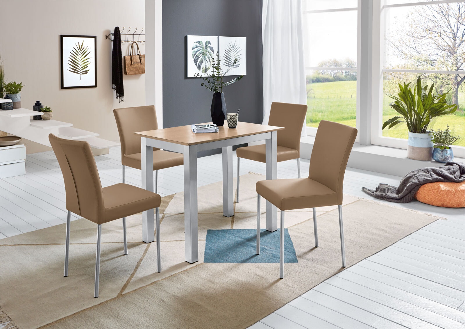 vito Esstisch 90 x 60 cm NB braun/grau