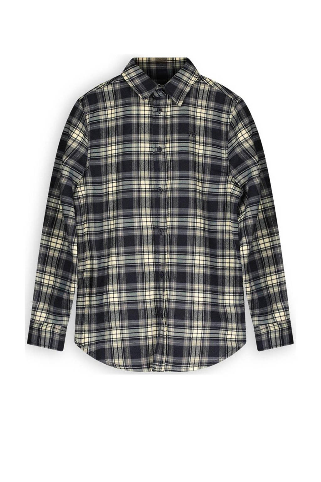 SEVENONESEVEN geruit overhemd donkerblauw/beige
