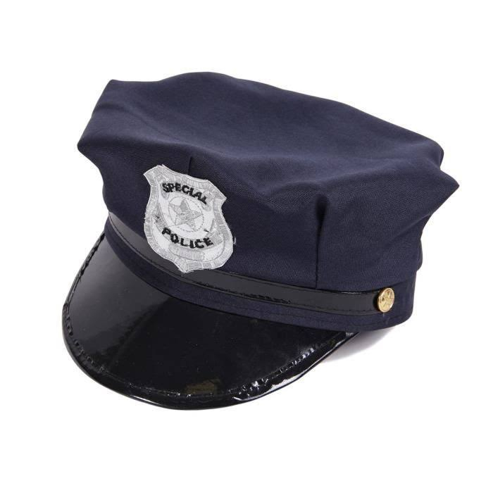 Polizei Mütze Fasnachts Hut Kostüm Zubehör Motto Party Accessoire Halloween Foto Requisite - Blau