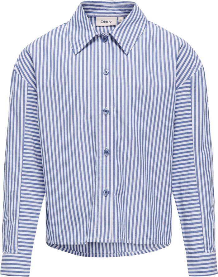ONLY KOGPANSY NINA L/S STRIPE SHIRT WVN Lyserød