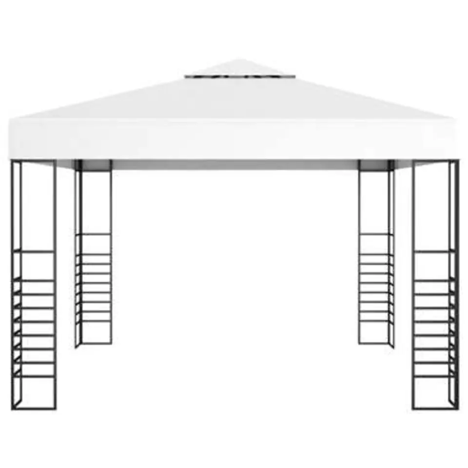 vidaXL - Tuinpaviljoen - Wit - Stof