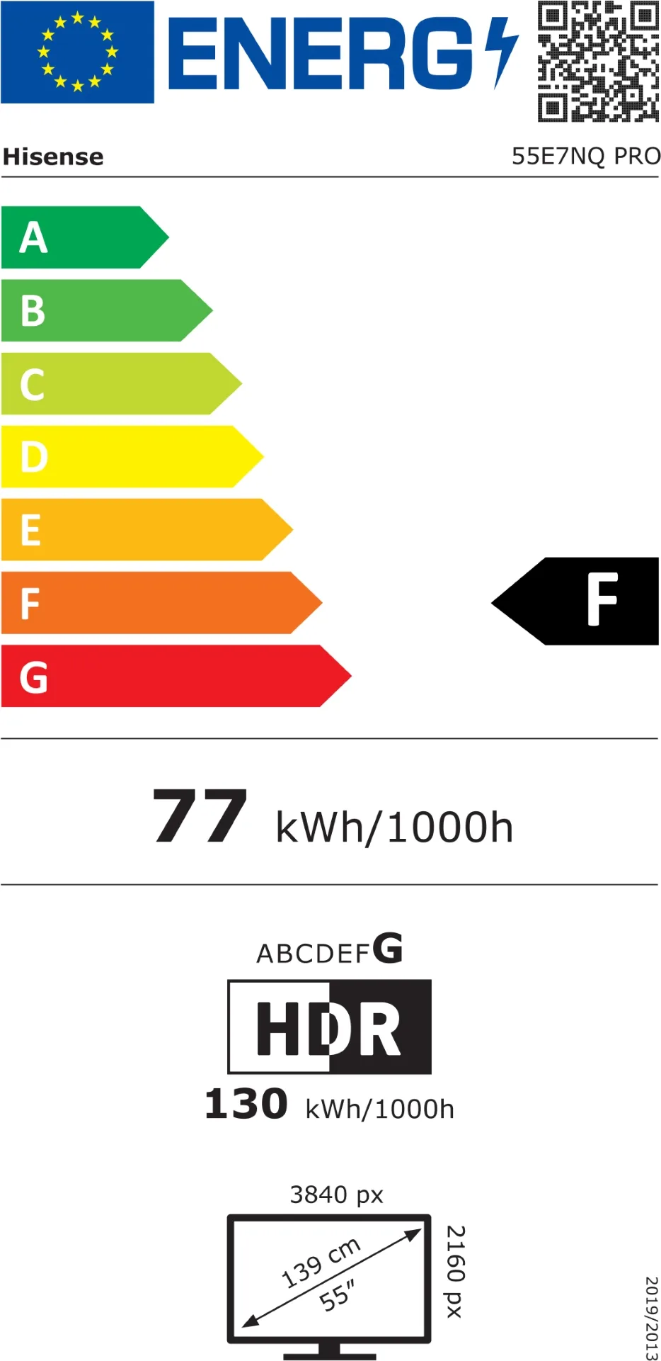 Hisense 55E7NQ Pro TV QLED