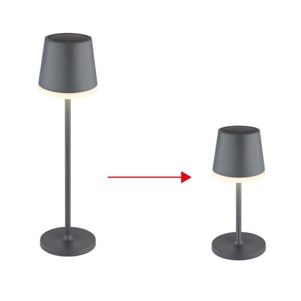 SOLCELLELAMPE GLOBO LIGHTNING METALL ANTRASITT