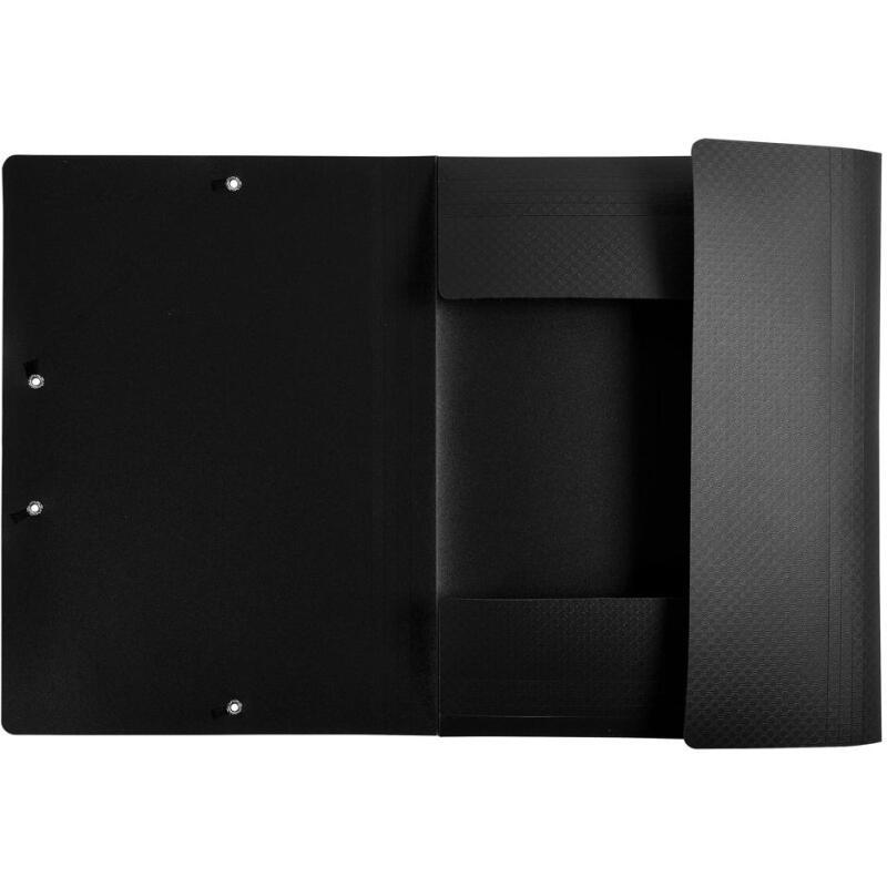 Chemise à élastiques 3 rabats PP OPAK - A4 - Noir