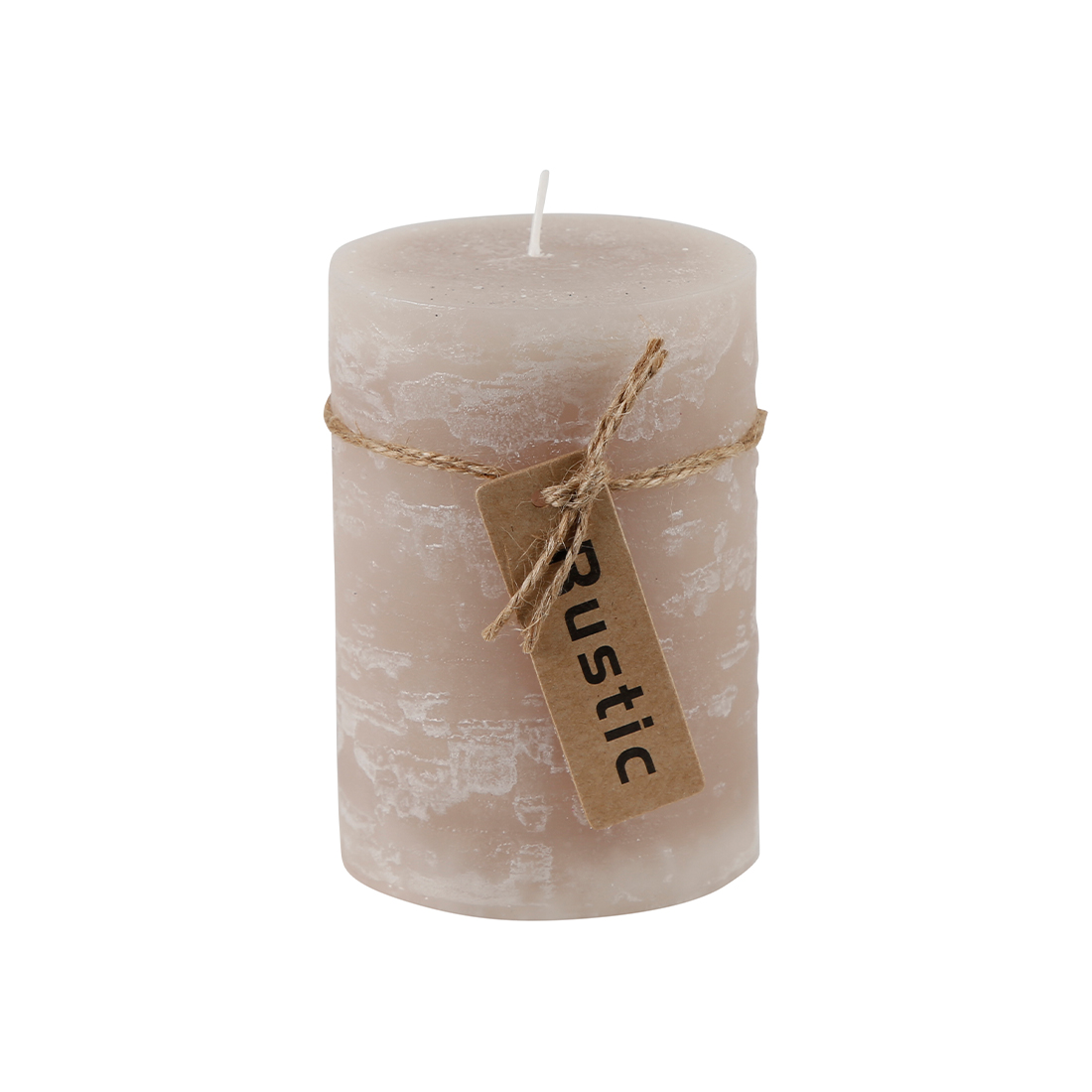 FS-STAR Kerze Rustic 7 x 10 cm, taupe