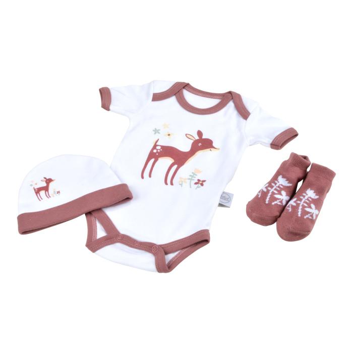 LOT BODY BONNET ET CHAUSSETTES NAISSANCE FAON