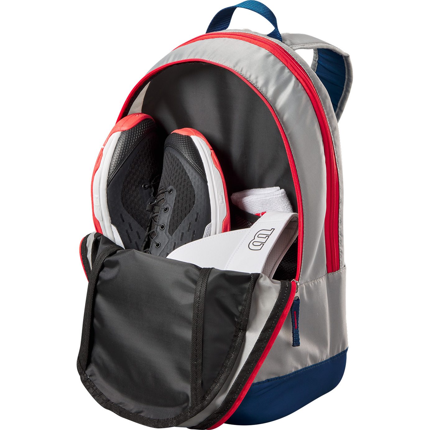 Wilson Junior Tennisrucksack Kinder hellgrau