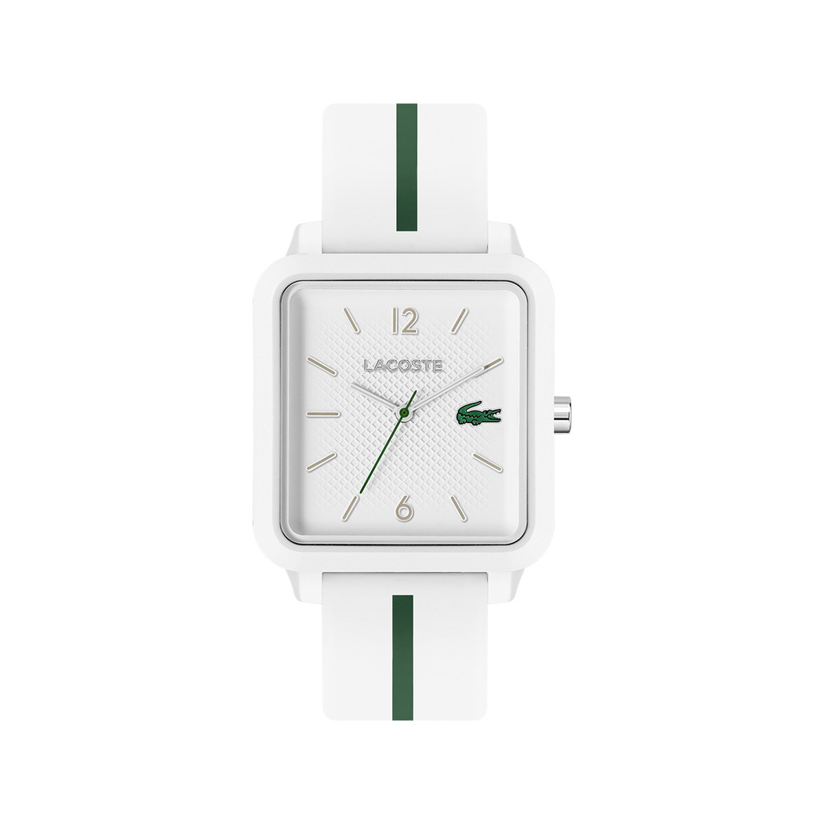 Montre LACOSTE  Studio homme TR90 blanc bracelet silicone blanc