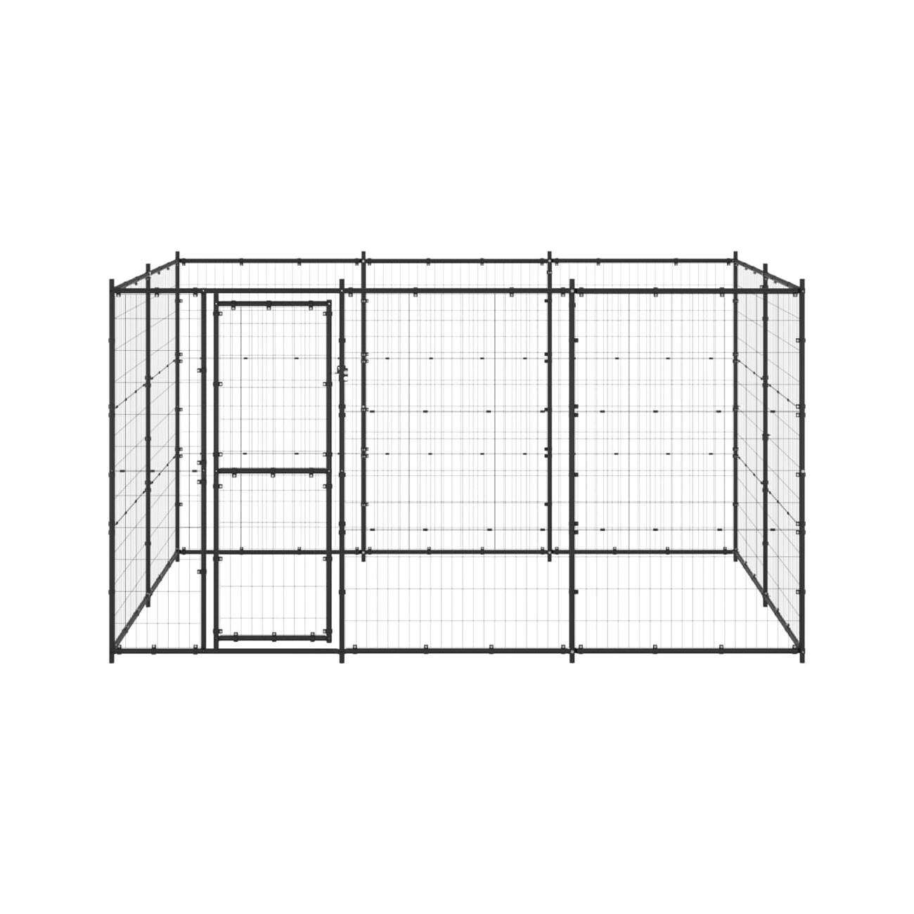 VidaXL Outdoor Hundezwinger aus verzinktem Stahl 3,3 m, 2,2 m, 1,8 m