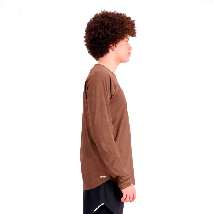 Q Speed Jacquard Long Sleeve Men Løbetrøje