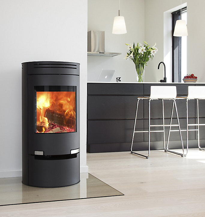 Poêle à bois en acier Aduro 1.1 6 kW 140m²