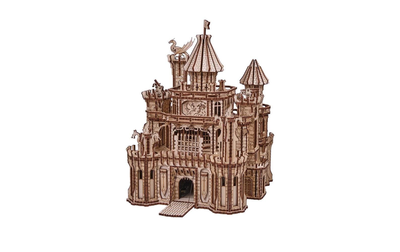 Bausatz Drachenburg<br>Burg 3D Holzbausatz mit Beleuchtung