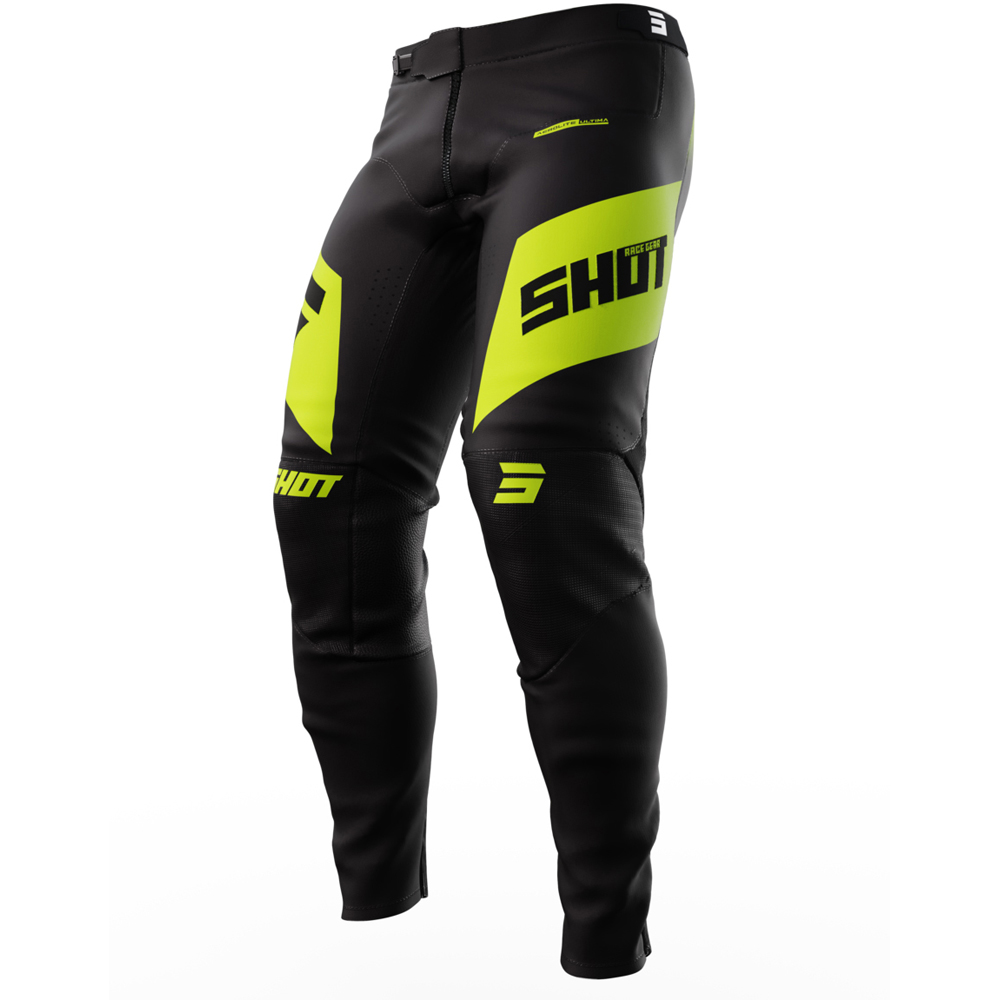 Shot - Pantalon Aerolite Ultima Noir / Jaune fluo