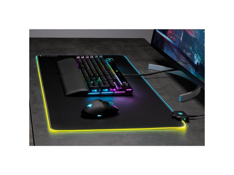 Corsair Gaming-Mausmatte MM700 RGB Extended XL iCUE Schwarz MM700 Extended XL Mausmatte mit RGB-Beleuchtung