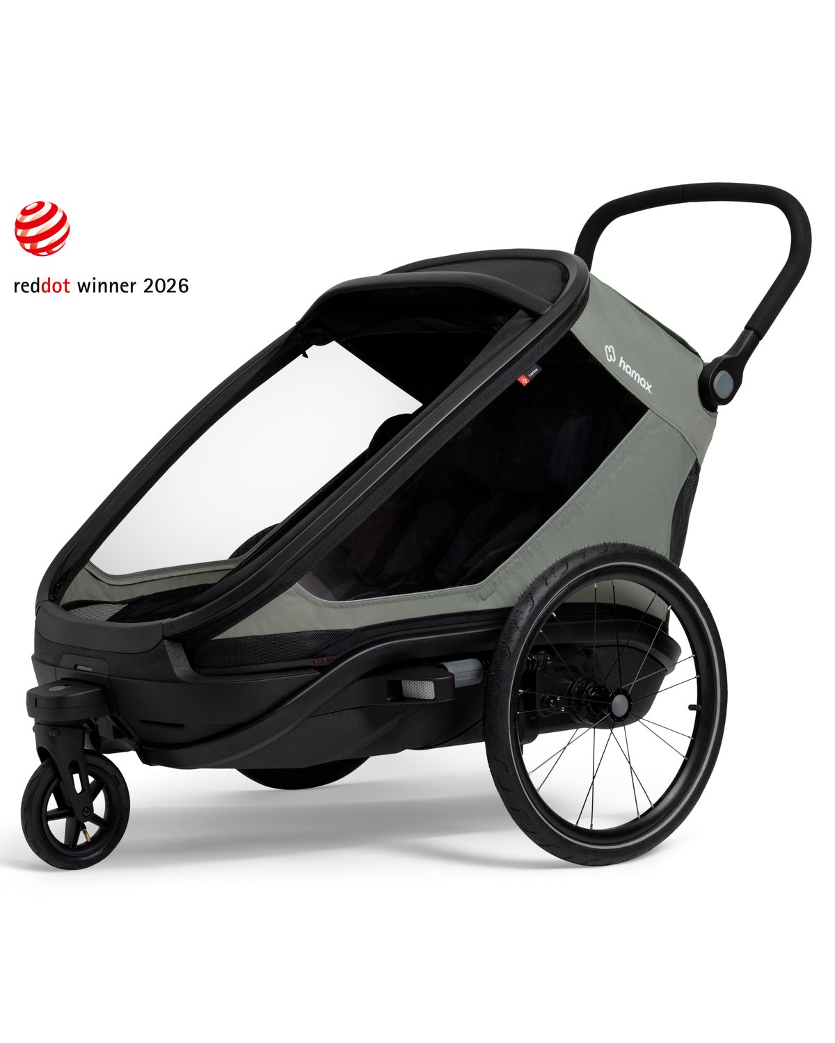 Hamax Outback Next Sykkelvogn & Barnevogn, 2-Seter | Double Bicycle Trailer