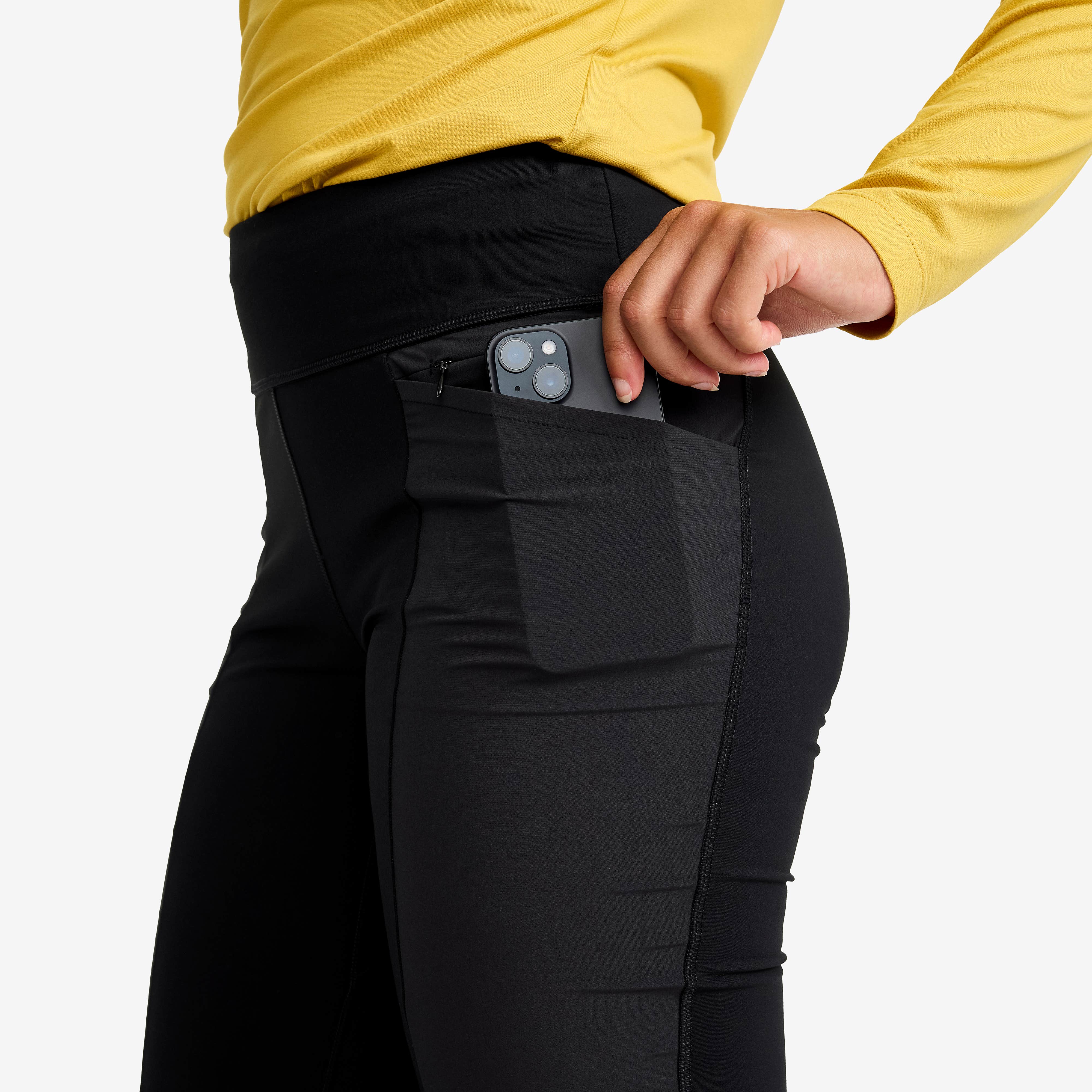 Cliff Pocket Wind Leggings Dame Black