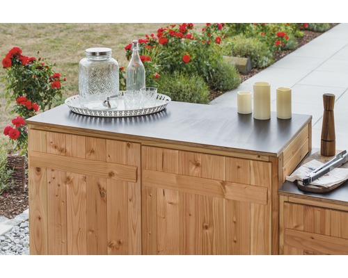Tuinkast/buitenkeuken hoge kast type 543 incl. 2 deuren 60 x 58 x 172 cm Douglasspar