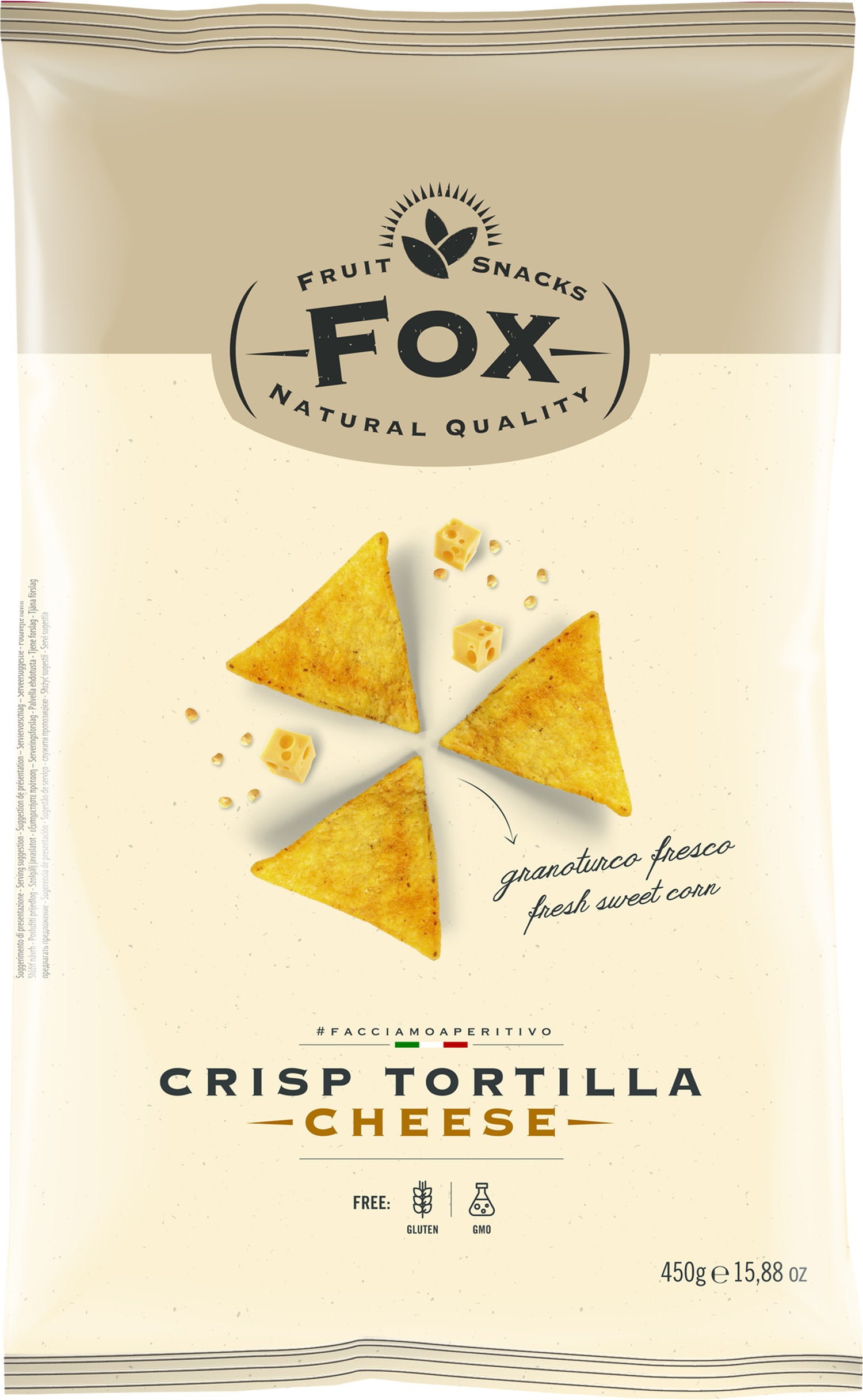 Fox Italia tortilla chips cheese 450 gr
