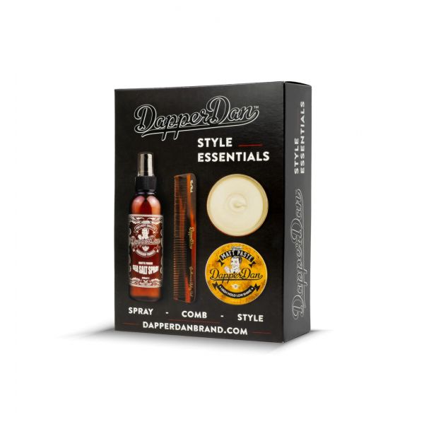 Dapper Dan Style Essentials Sea Salt Spray 200ml   1 Pente para Barba   Matt Paste 100ml 1 Unidade