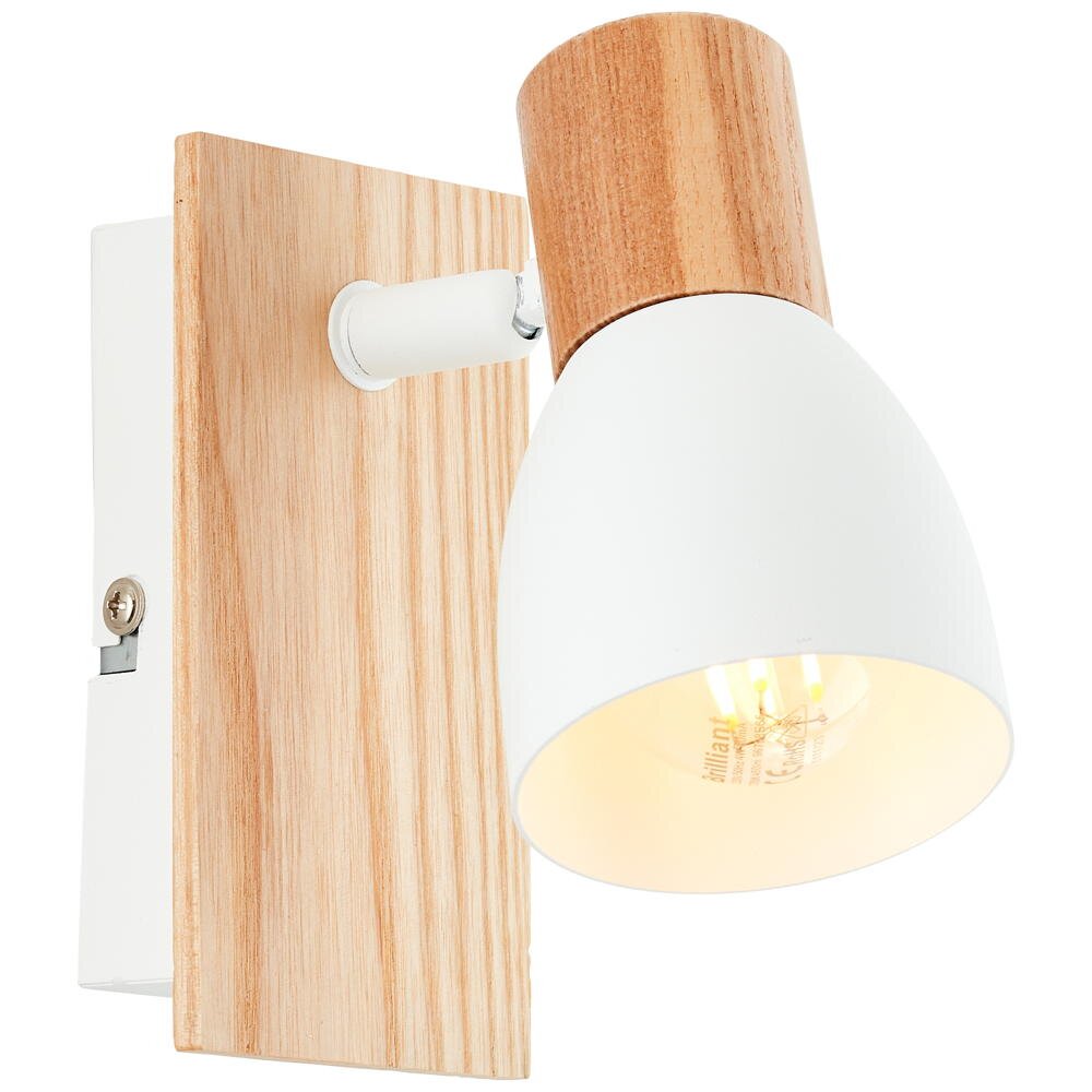 Daintree wandlamp in wit en naturel E14
