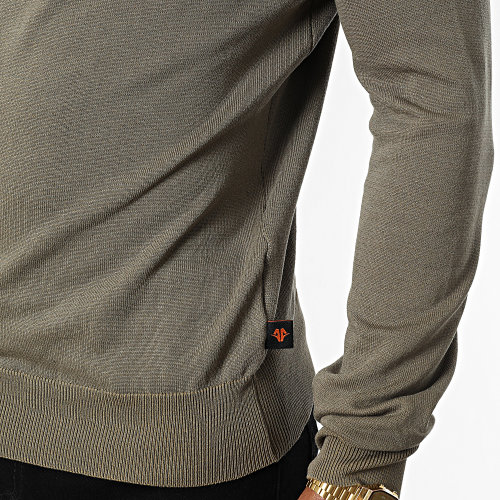 Pull Col Roulé AVR-176 Vert Kaki
